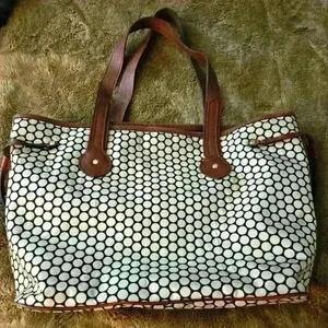 Mia bossi Diaper bag white polka dots